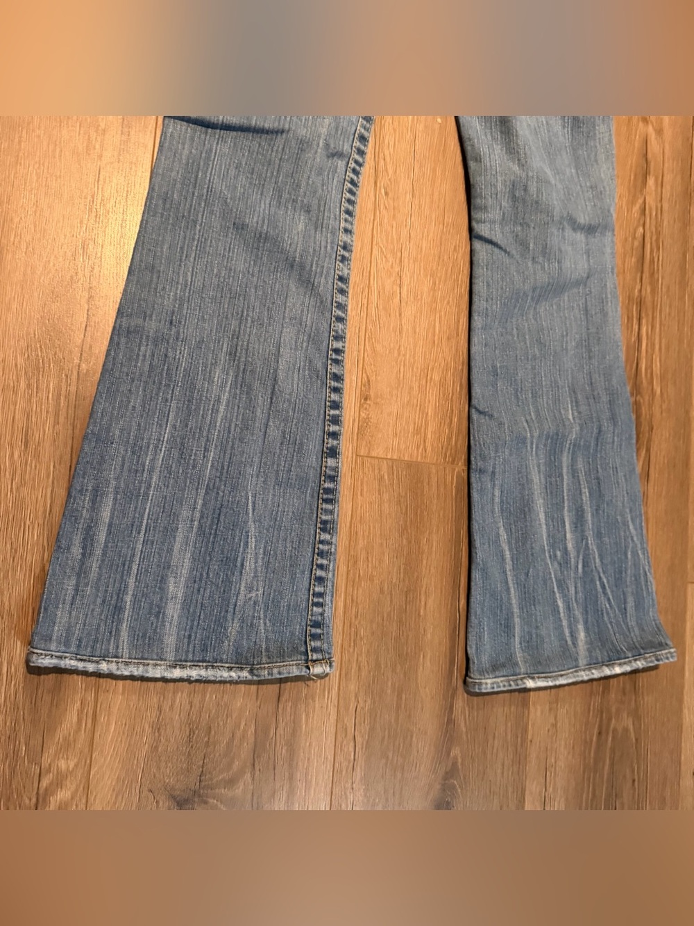 Vintage Y2K Bebe Rhinestone Denim Jeans Blue Silver Low Rise Bootcut Boot cut - Picture 3 of 12